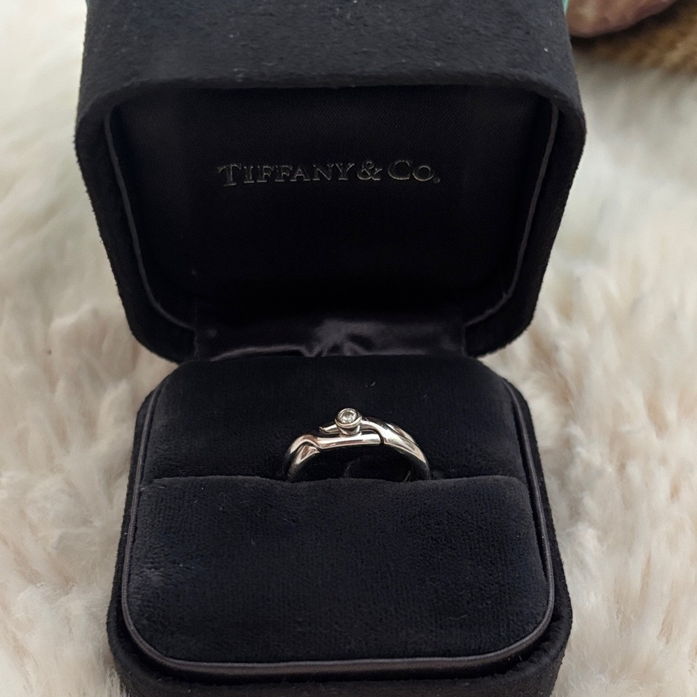 Tiffany & Co. Silver Band with Diamond Accent